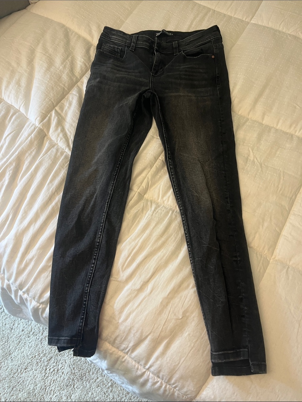 Zara Washed Black Skinny Jeans